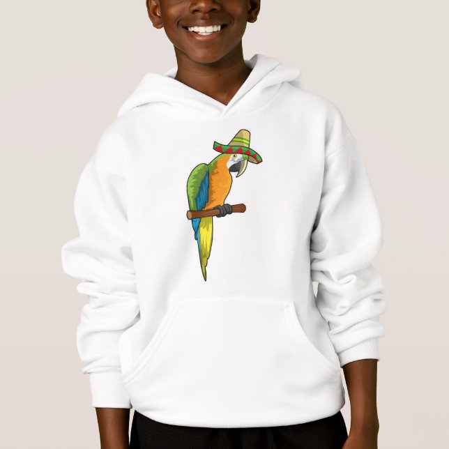 Parrot med straw hat t shirt (Framsida)