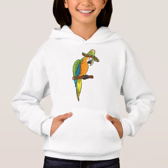 Parrot med straw hat t shirt (Framsida)