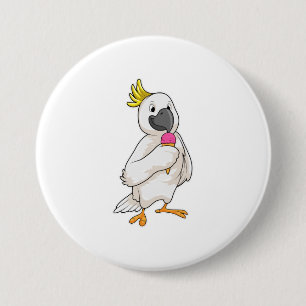 Parrot med Waffle glass Knapp