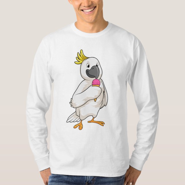 Parrot med Waffle glass T Shirt (Framsida)
