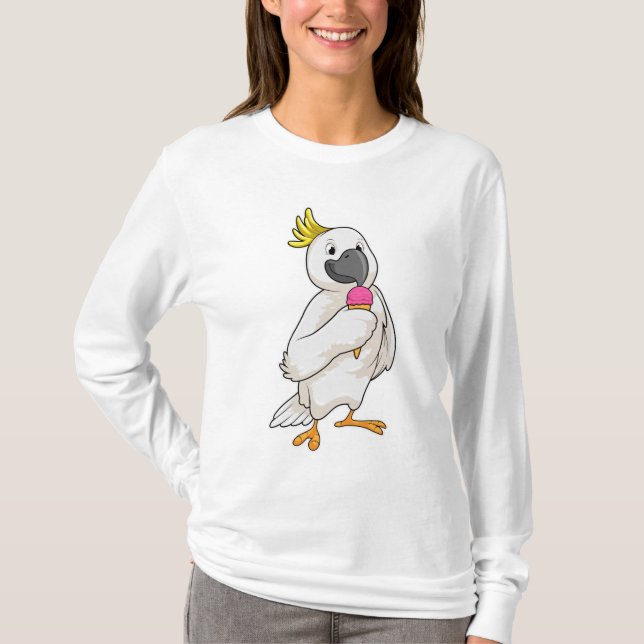 Parrot med Waffle glass T Shirt (Framsida)