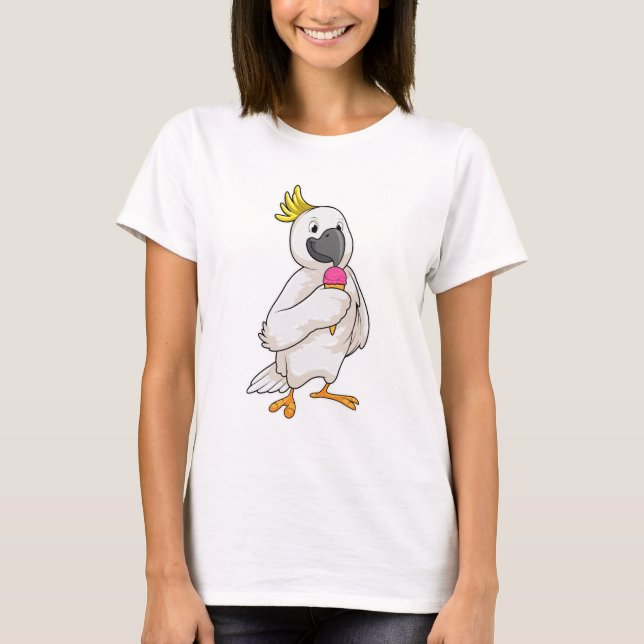 Parrot med Waffle glass T Shirt (Framsida)
