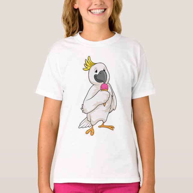 Parrot med Waffle glass T Shirt (Framsida)