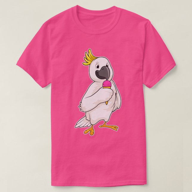 Parrot med Waffle glass T Shirt (Design framsida)