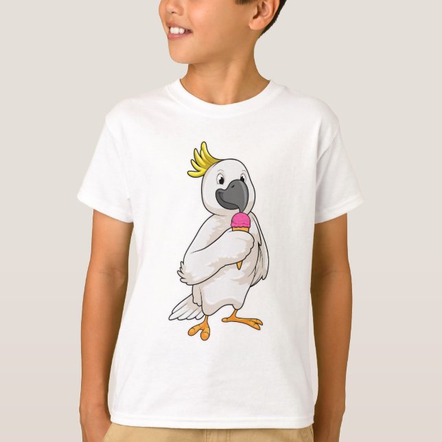 Parrot med Waffle glass T Shirt (Framsida)
