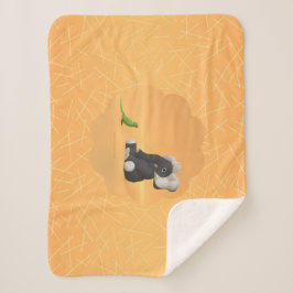 Parrot meets a plush Elephant Sherpa Blanket