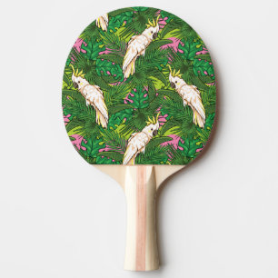 Parrot Mönster med Löv Handflatan Pingisracket