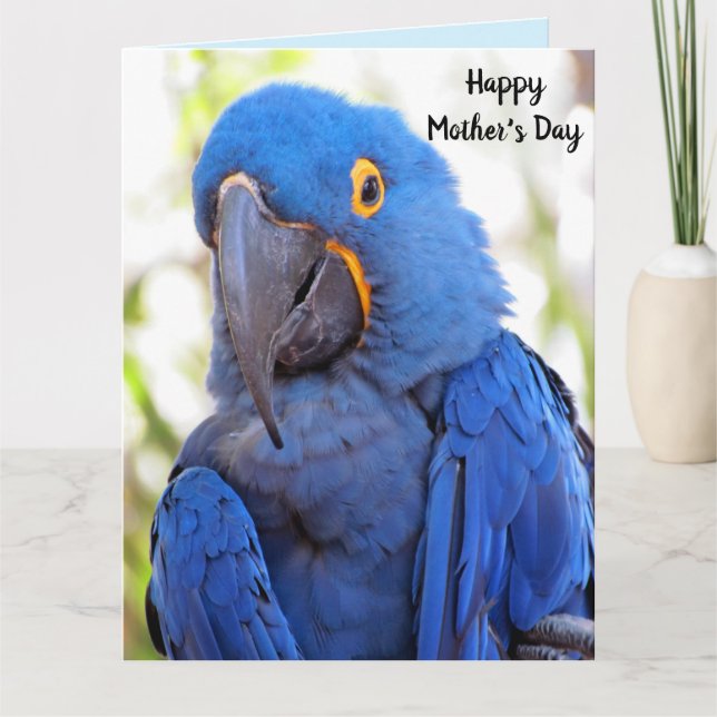 Parrot-Mors dag-medföljande stort hälsningskort Kort (Framsida)
