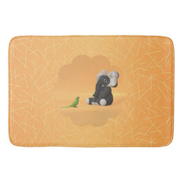 Parrot möter en fullstoppad elefant badrumsmatta