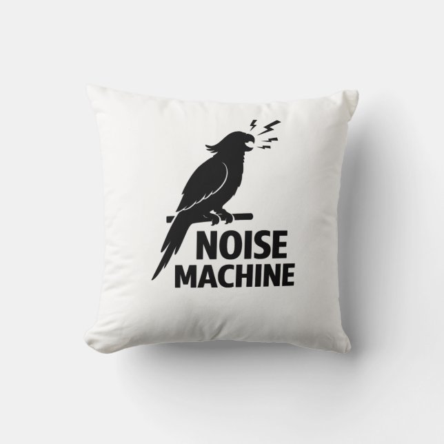 Parrot Noise Machine Funny Pet Owner Design Kudde (Framsida)
