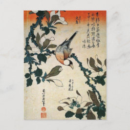 Parrot och Blommor Vykort