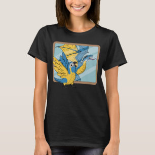 Parrot och Dragon Reflection I Blue-thrope Macaw T Shirt