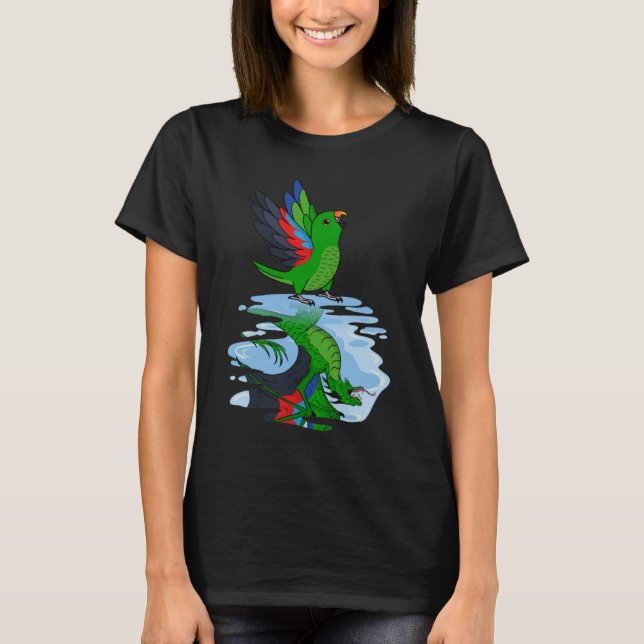 Parrot och Dragon Reflection I Male Eclectus T Shirt (Framsida)