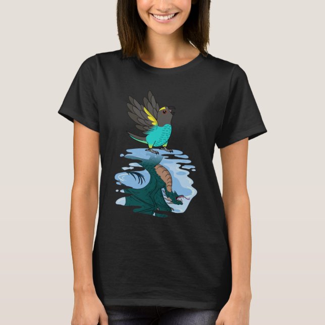 Parrot och Dragon Reflection I Meyers Parrot 2 T Shirt (Framsida)