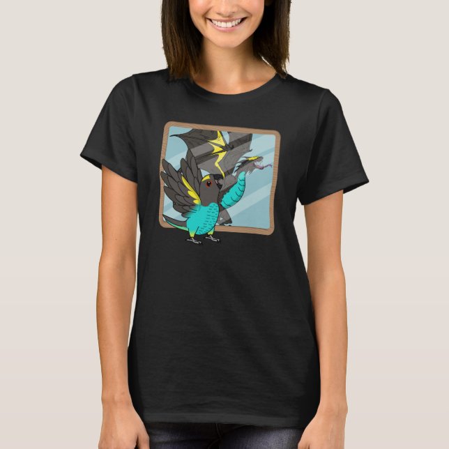Parrot och Dragon Reflection I Meyers Parrot T Shirt (Framsida)