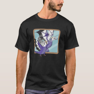 Parrot och Dragon Reflection I Violet Budgie Budge T Shirt