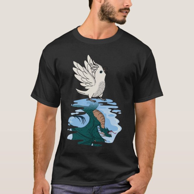Parrot och Dragon Reflection I White Cockatoo 2 T Shirt (Framsida)