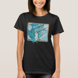 Parrot och draken Refltion I Blue Munk Parakeet Qu T Shirt