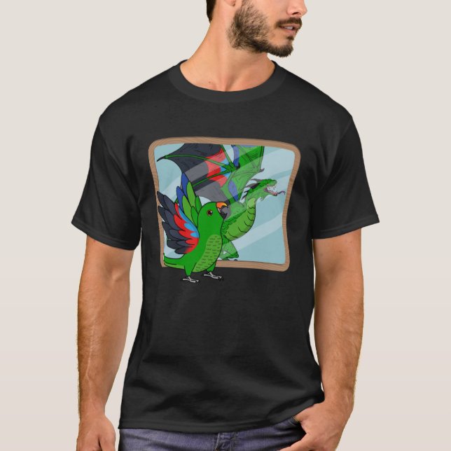 Parrot och draken Refltion I Male Eclectus 1 T Shirt (Framsida)