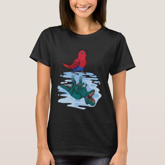 Parrot och Rex Refltion I Female Eclectus T Shirt (Framsida)