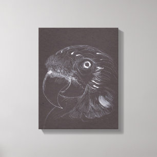 Parrot - Original Teckning - Kanvastryck