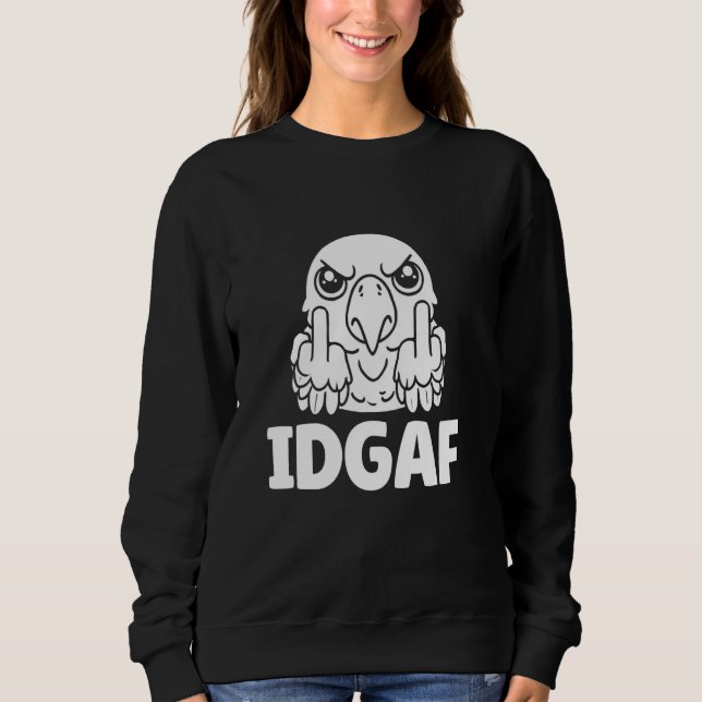 Parrot Ornitholog - Exotic Bird Idgaf T Shirt (Framsida)