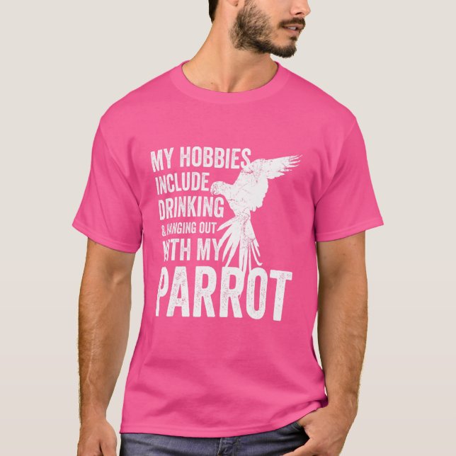 Parrot Owner och Breeder Mina Hobbieser är att dri T Shirt (Framsida)