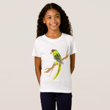 Parrot på gren. Vattenfärgmålning.