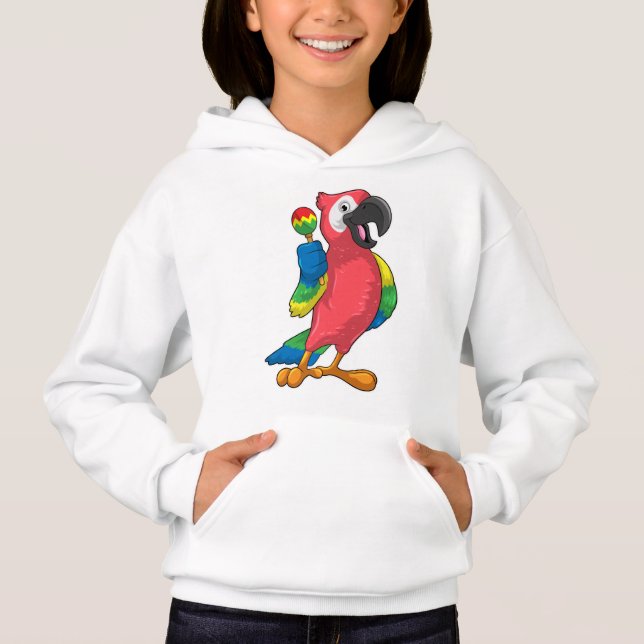Parrot på Music med Maracas T Shirt (Framsida)