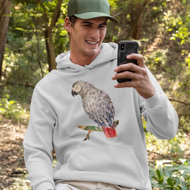 Parrot pappa African grått parrot T-Shirt Hoodie (Skapare uppladdad)