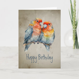 Parrot par Love Birthday Hälsning Kort