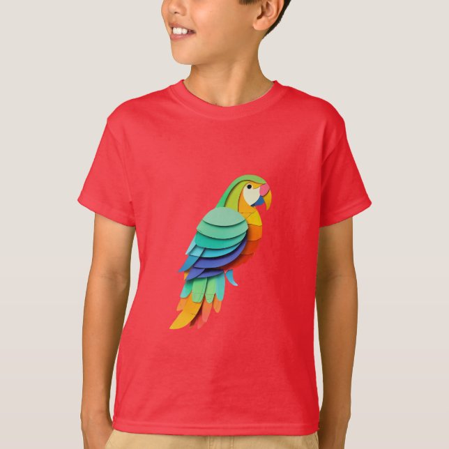 Parrot Paradise Kids' T-Shirt (Framsida)