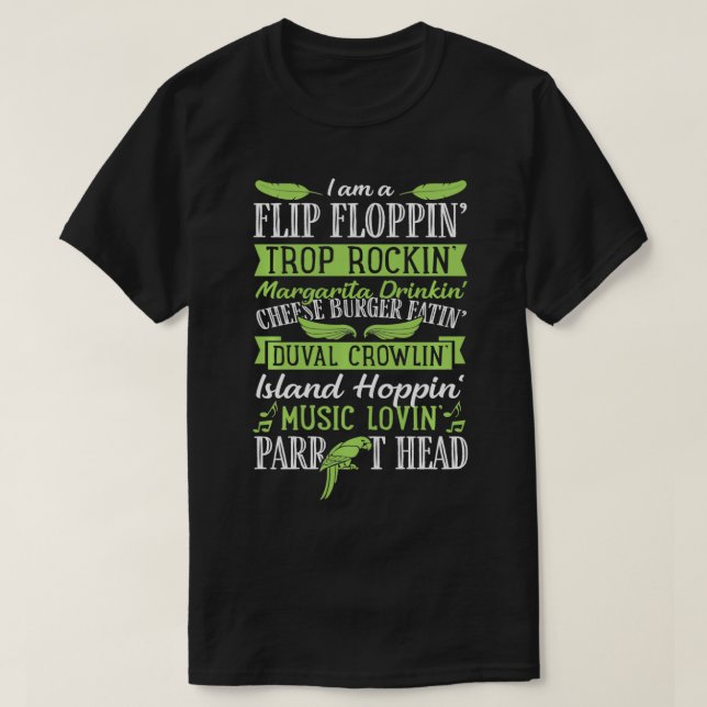 Parrot Parrot Head T Shirt (Design framsida)