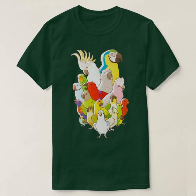 Parrot Party T Shirt (Design framsida)