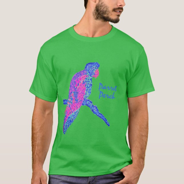 Parrot Perch (Vuxen) T Shirt (Framsida)