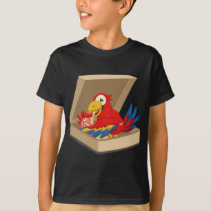 Parrot Pet Eating Pizza T Shirt