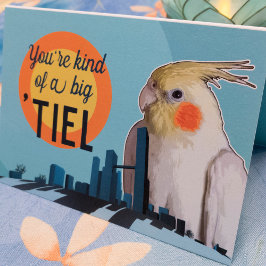 Parrot Pun typ av Big Tiel Cockatiel Valentine Helgkort