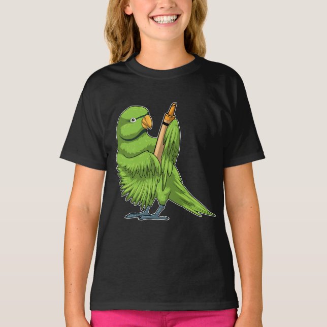 Parrot Pupil Crayon School T Shirt (Framsida)