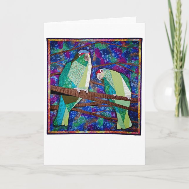Parrot Quilt Card Kort (Framsida)