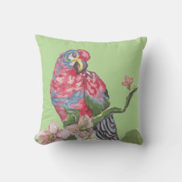 Parrot Rainbow Tropical Grönt Pillow Kudde