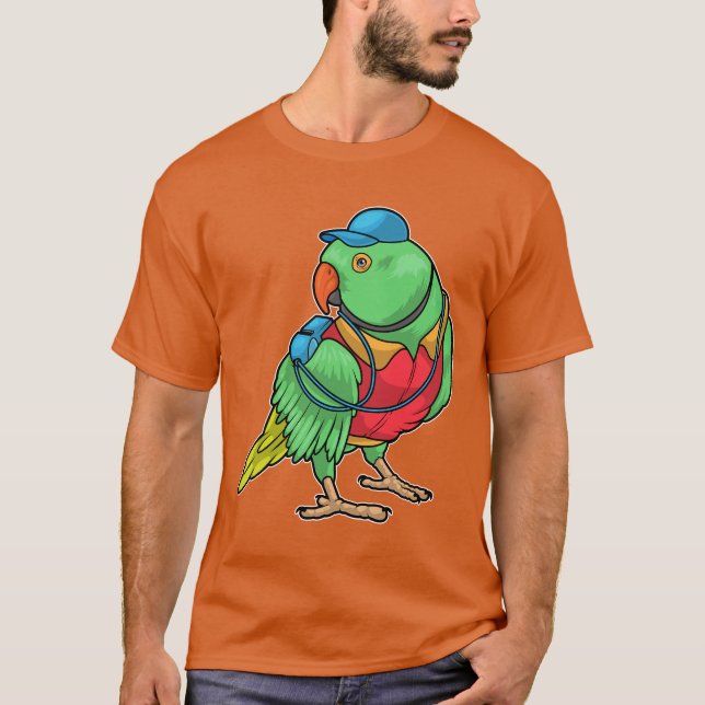 Parrot Referee Whistle T Shirt (Framsida)