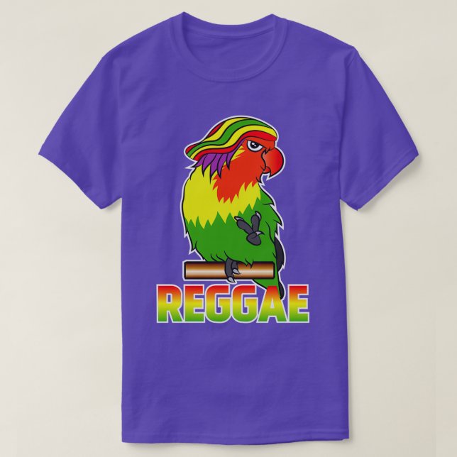 Parrot Reggae Bird Älskare T Shirt (Design framsida)