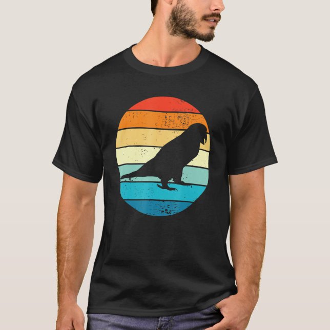 Parrot Retro Vintage Bird ärT Real T Shirt (Framsida)