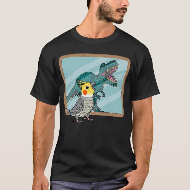 Parrot & Rex Reflection I Cockatiel T Shirt (Framsida)
