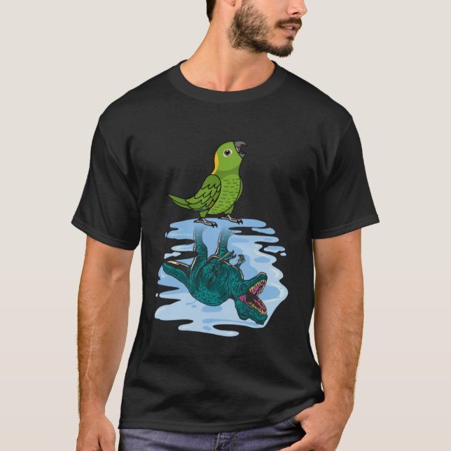 Parrot & Rex Reflection I Gult kapade Amazon T Shirt (Framsida)