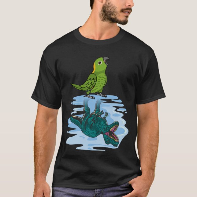 Parrot & Rex Reflection I Gult kapade Amazon T Shirt (Framsida)
