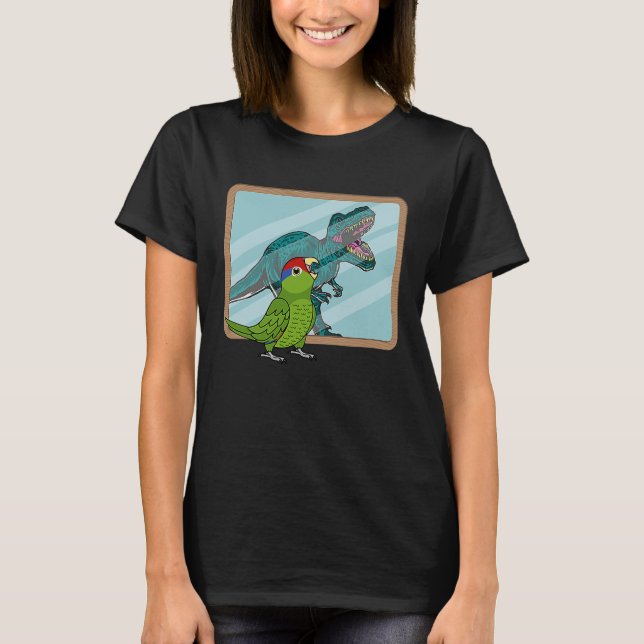 Parrot & Rex Reflection I Mexican Red headed Amazo T Shirt (Framsida)