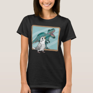 Parrot & Rex Reflection I White Budgie Budgerigar T Shirt