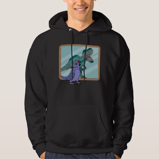 Parrot & Rex Refltion I Violet Indian Ringnacke Hoodie (Framsida)