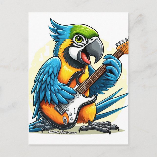 Parrot Rock musik Vykort (Framsida)